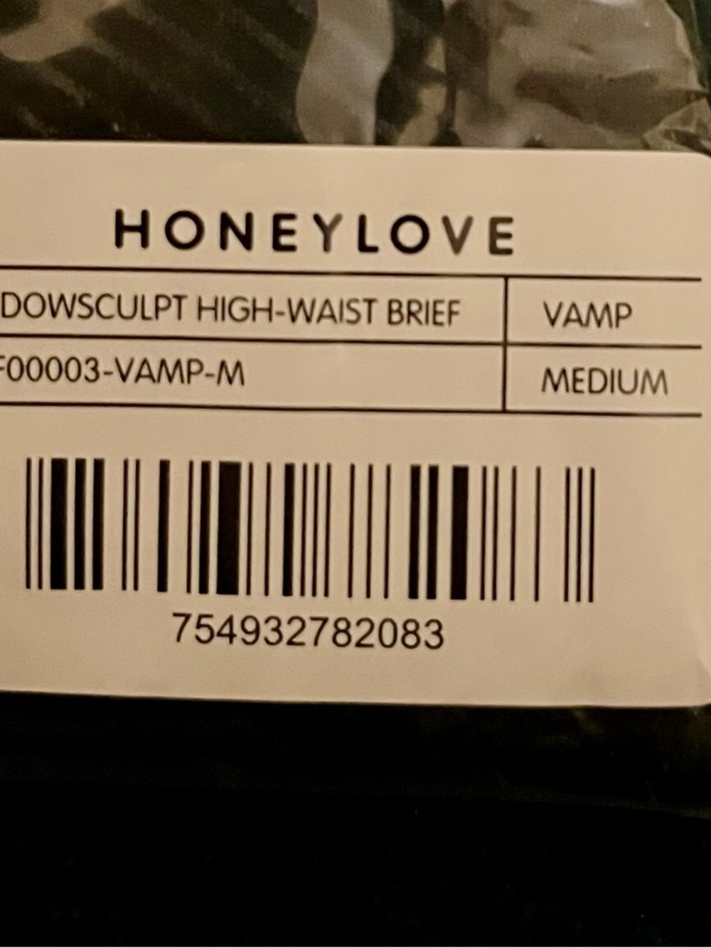 Honeylove ShadowSculpt High-Waist Brief Black Medium shapewear seamless - Picture 12 of 12
